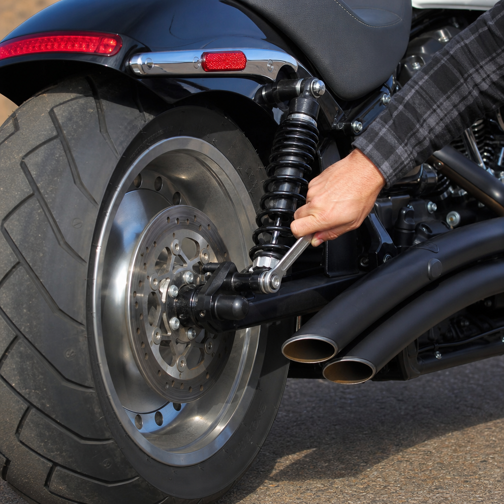 Fat Boy 114 Rear Suspension: Adjusting Preload for the Massive 240mm Tire
