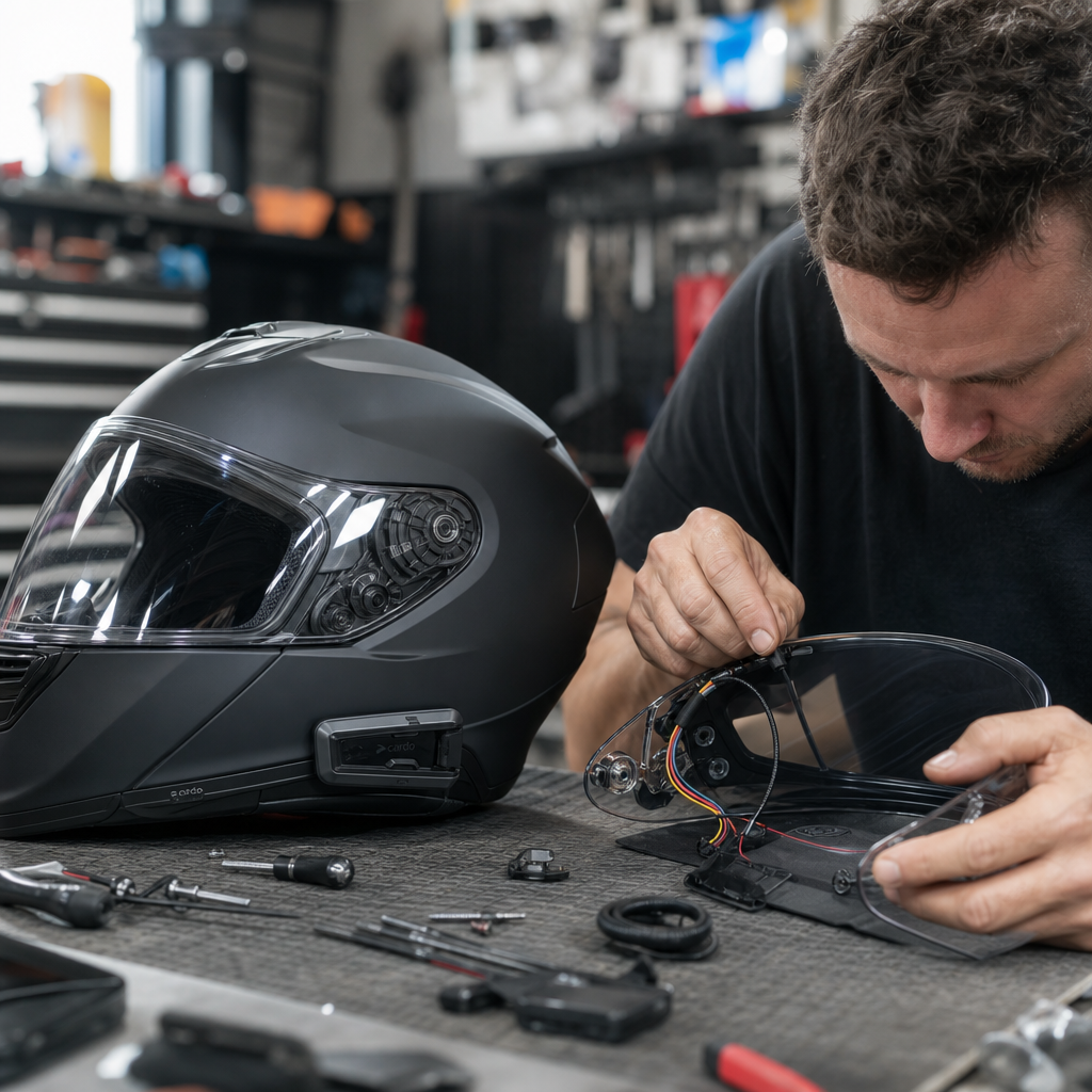 Wiring the Smart Helmet: Integrating Cardo Mesh into Custom visors